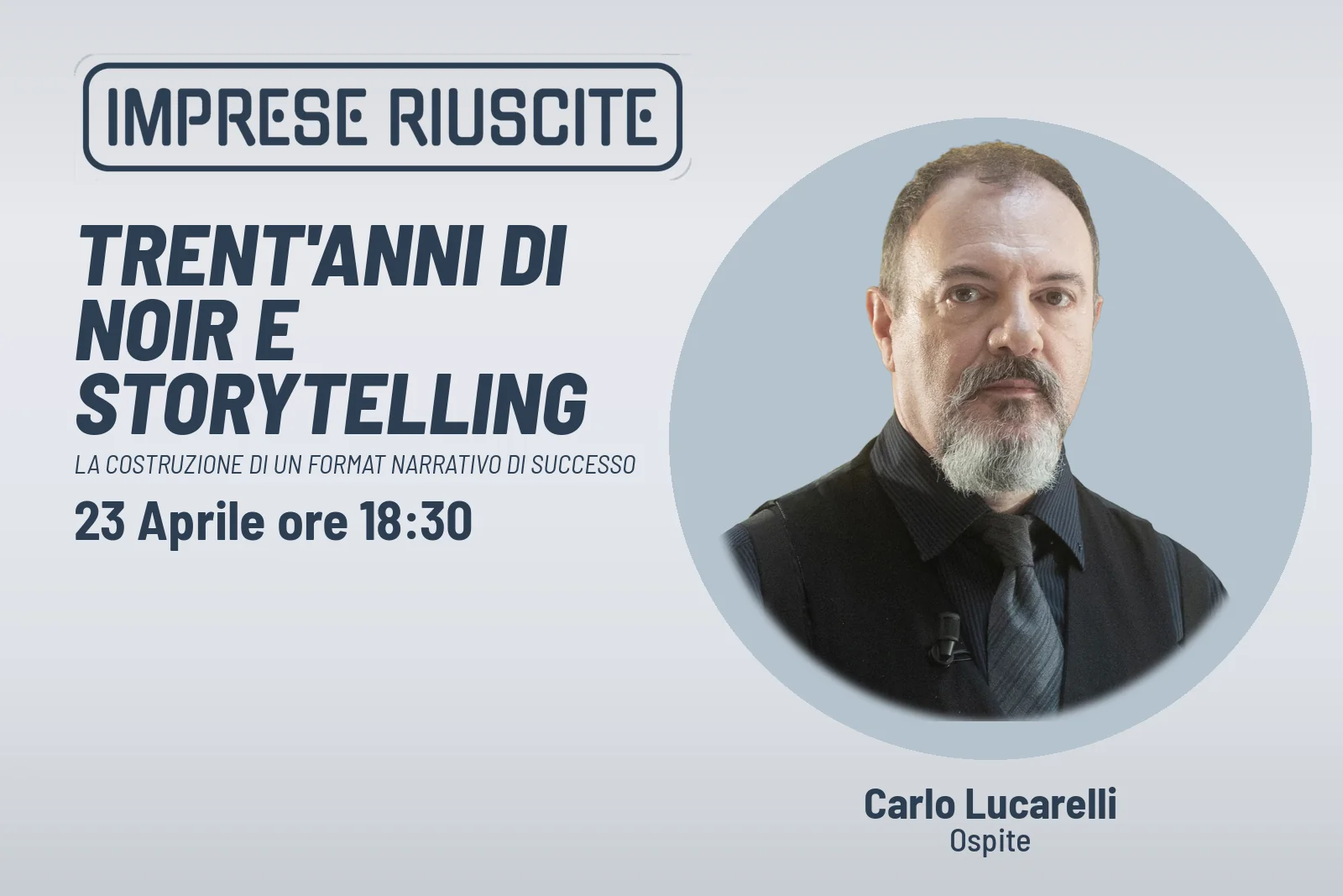 Serata del 23 aprile 2026: Trent'anni di noir e storytelling